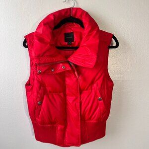 Express Duck Down Womens Puffer Vest Jacket Red Medium